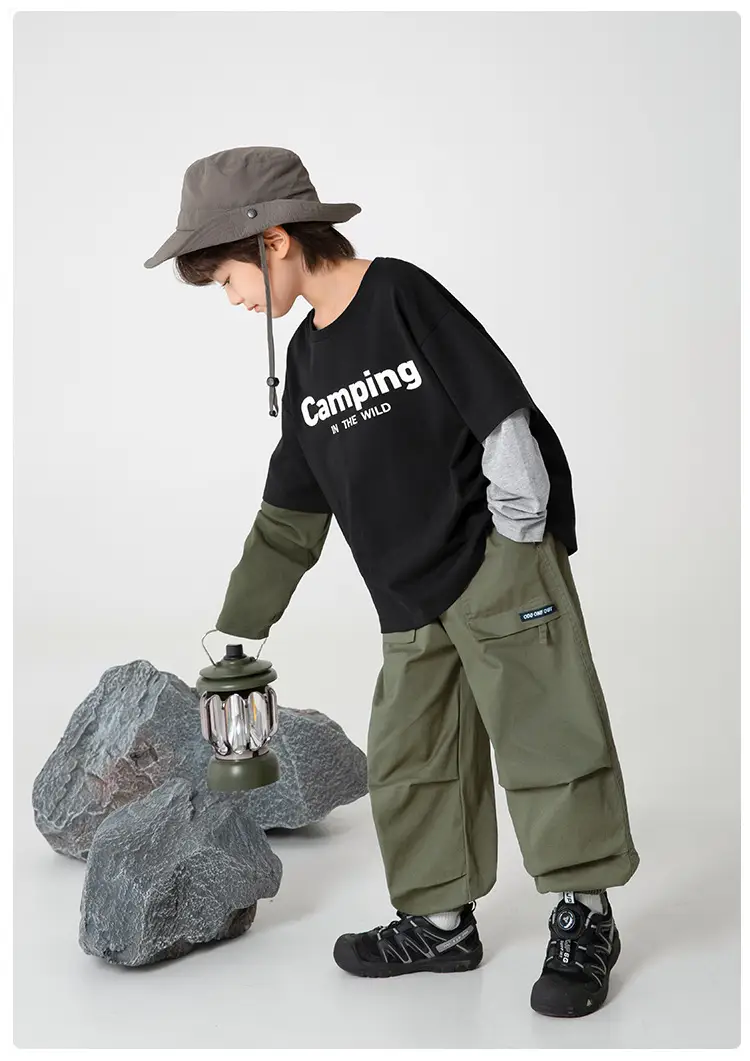 Haima Boys Camping Print Pure Cotton 2-Piece Outfit — feature 9