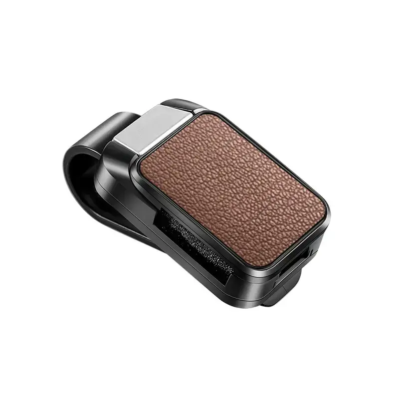 Jaecoo Car Sunglass Clip Brown Leather - Image 9