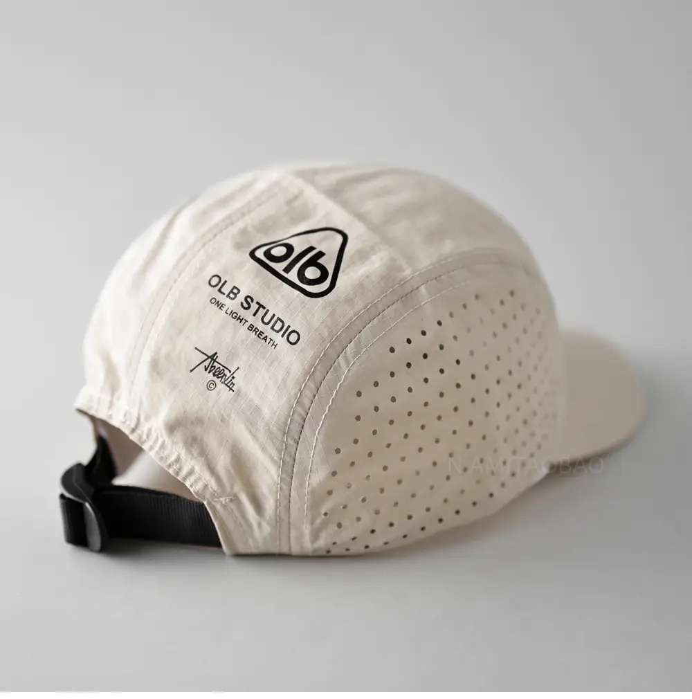 Men Black Mesh Baseball Cap with Peaked Design - Image 3