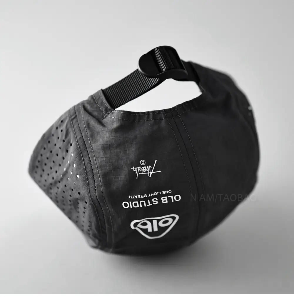 Men Black Mesh Baseball Cap with Peaked Design - Image 7