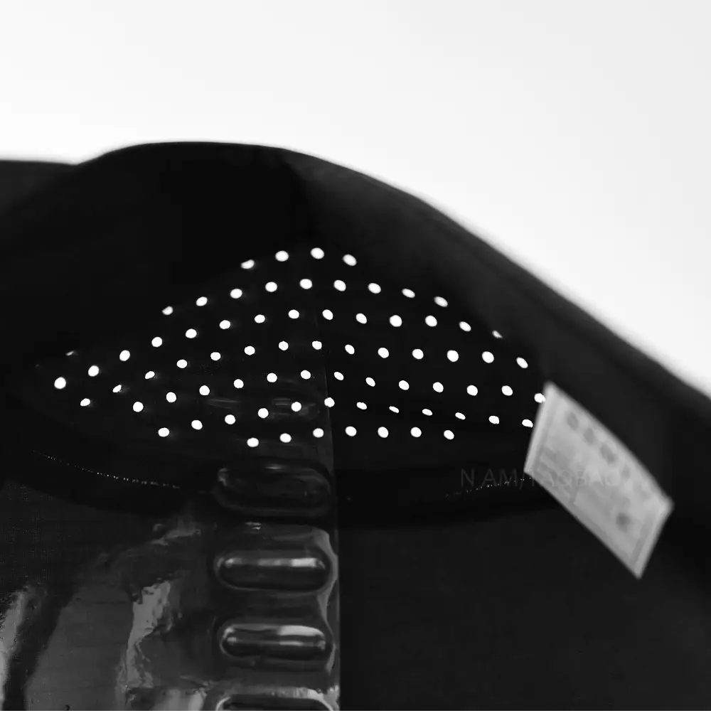Men Black Mesh Baseball Cap with Peaked Design — feature 14