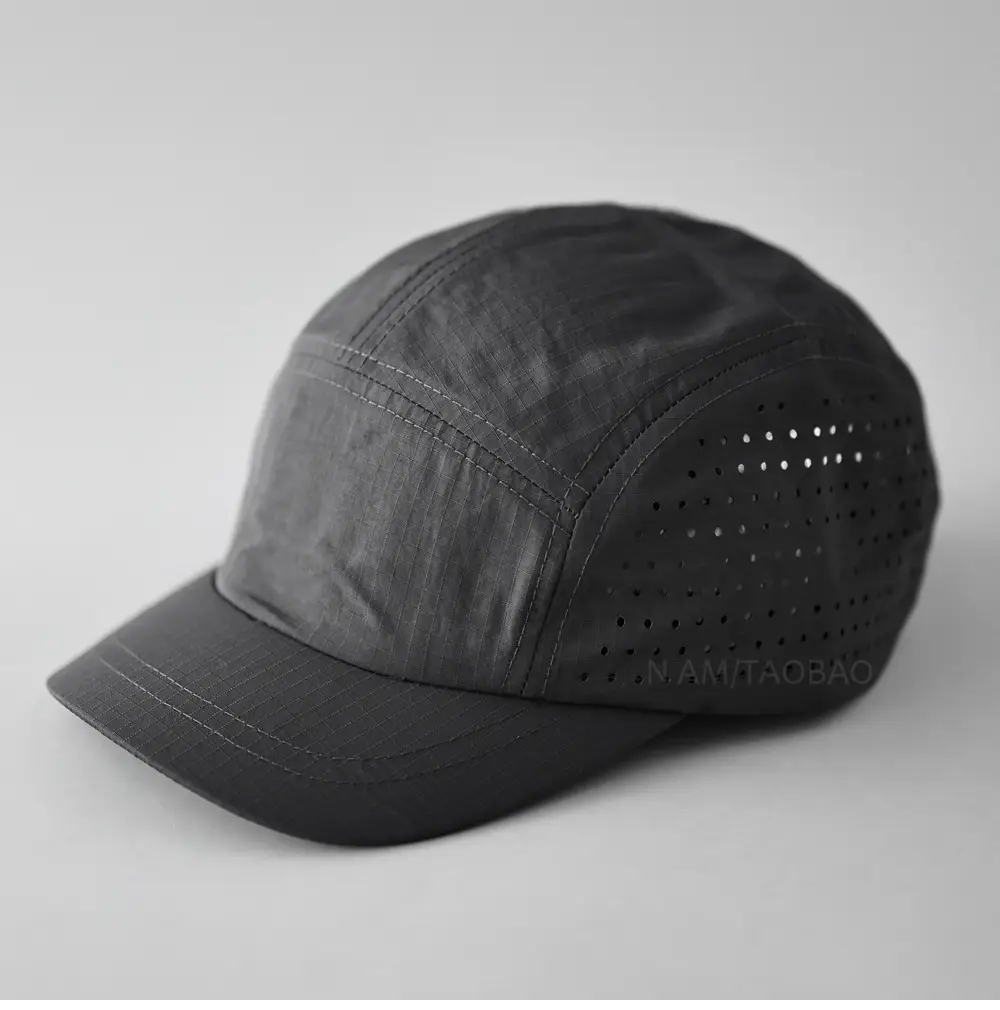 Men Black Mesh Baseball Cap with Peaked Design — feature 9