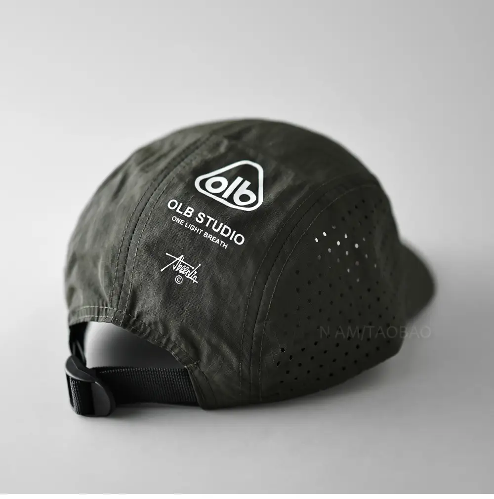 Men Black Mesh Baseball Cap with Peaked Design - Image 5
