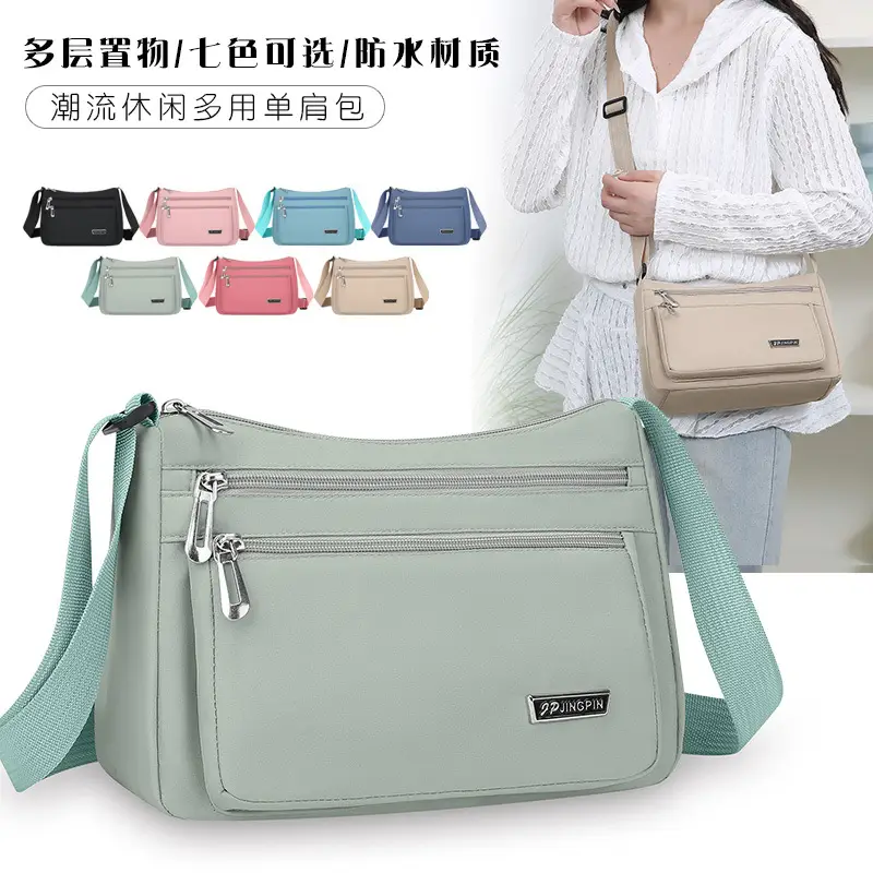 Pink Water-Resistant Crossbody Bag for Women - Image 9