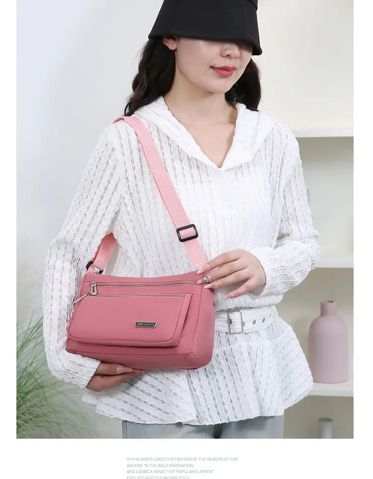 Pink Water-Resistant Crossbody Bag for Women — feature 33