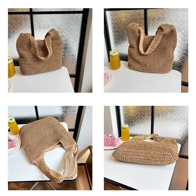 New Commuter Woven Bag Large Capacity Beach Style Straw Bag — feature 10