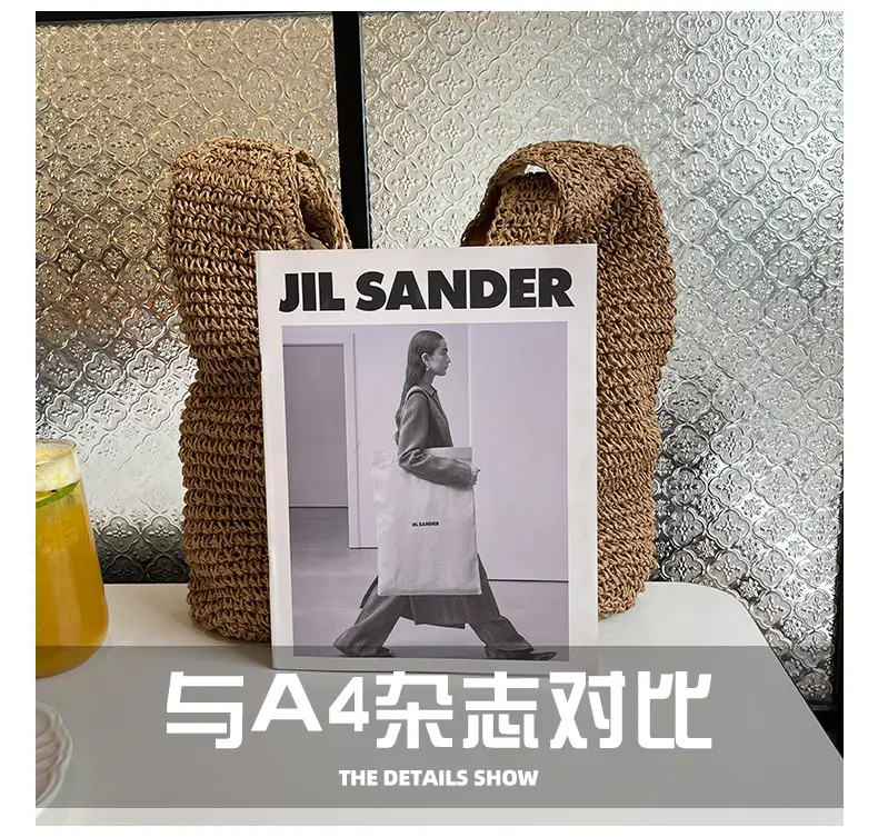 New Commuter Woven Bag Large Capacity Beach Style Straw Bag — feature 9