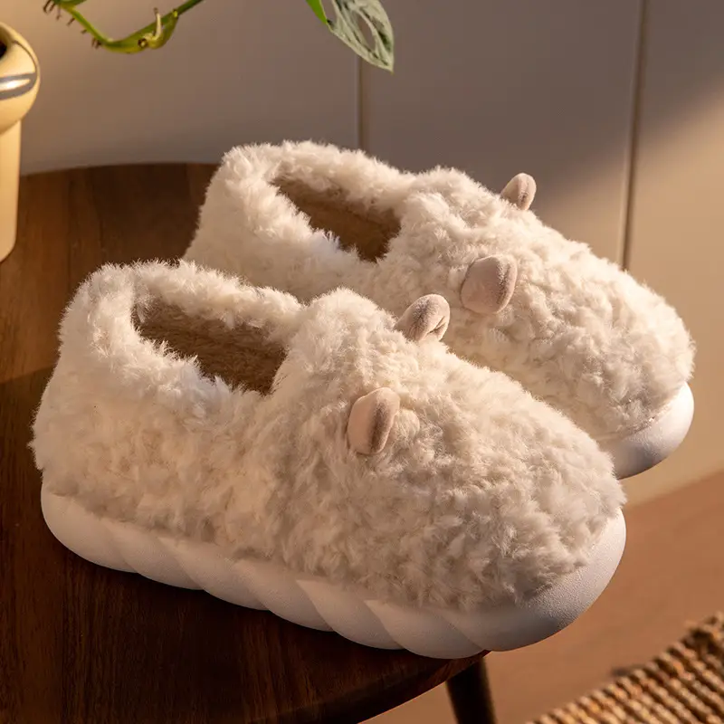 Winter Warm Cotton Slippers for Women Men - Image 9