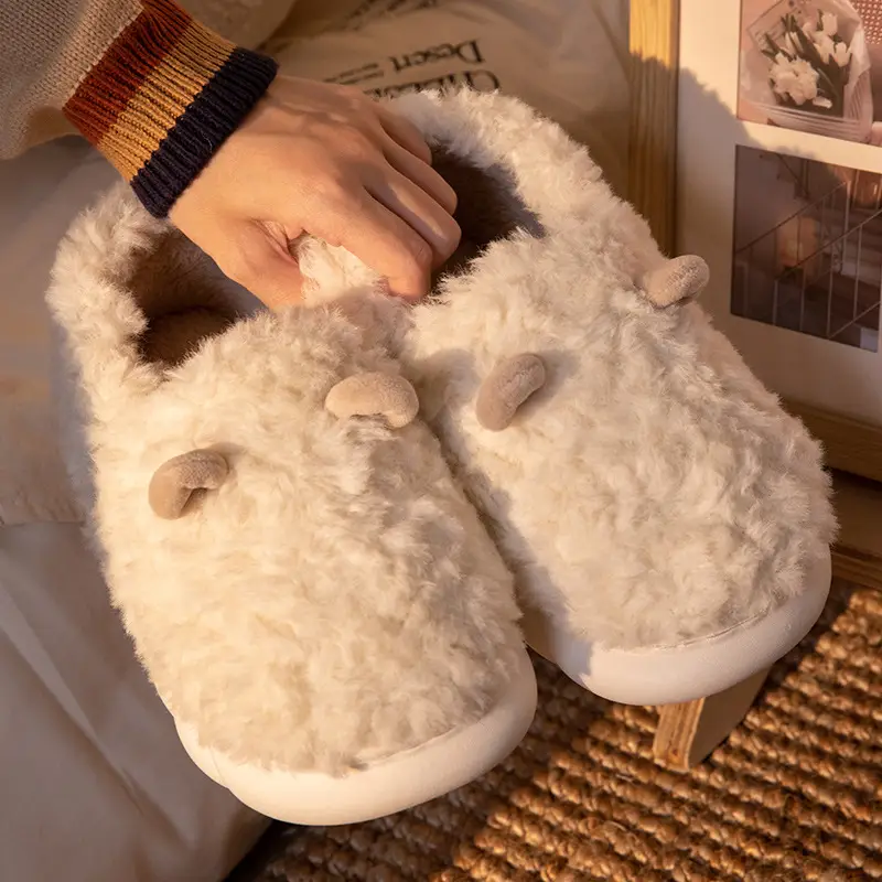 Winter Warm Cotton Slippers for Women Men - Image 10