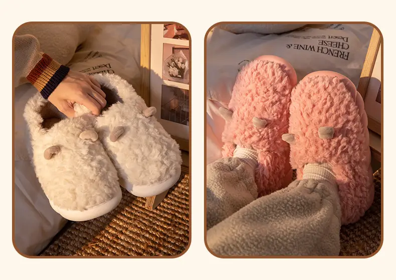 Winter Warm Cotton Slippers for Women Men — feature 10