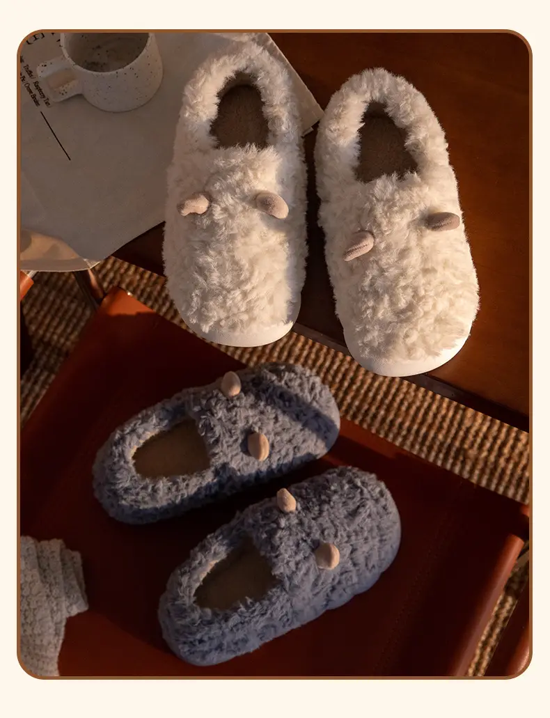 Winter Warm Cotton Slippers for Women Men — feature 11