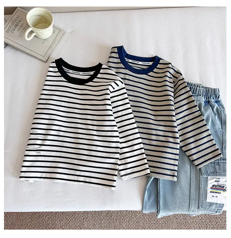 Nausicaa Boys Striped T-Shirt 2025 Autumn — feature 10