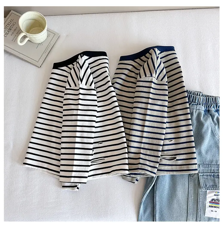 Nausicaa Boys Striped T-Shirt 2025 Autumn — feature 11