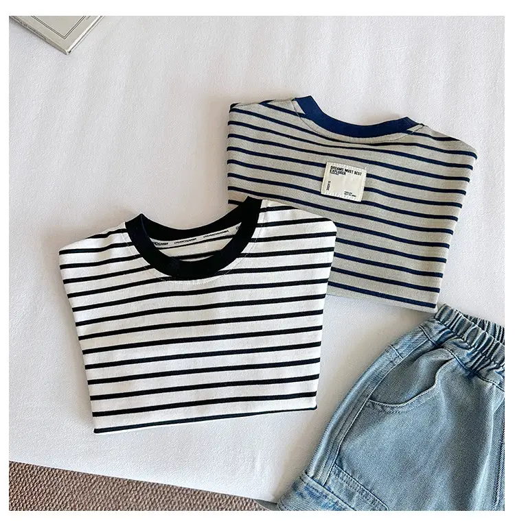 Nausicaa Boys Striped T-Shirt 2025 Autumn — feature 12