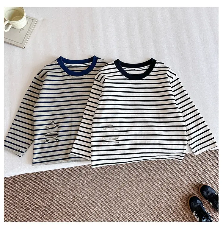 Nausicaa Boys Striped T-Shirt 2025 Autumn — feature 13