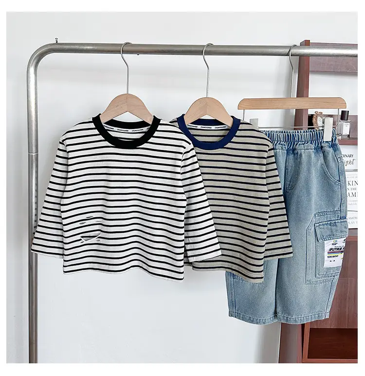 Nausicaa Boys Striped T-Shirt 2025 Autumn — feature 14