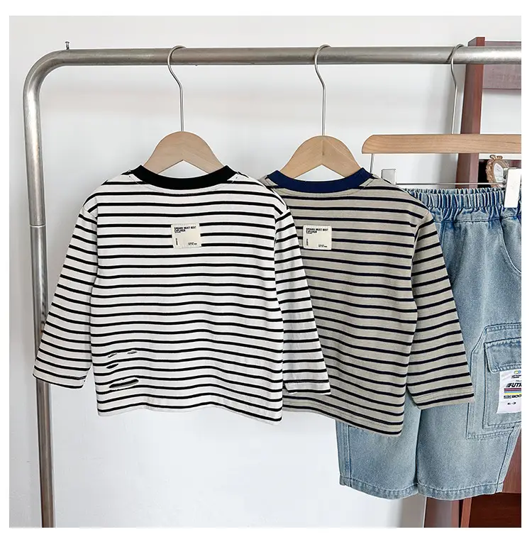 Nausicaa Boys Striped T-Shirt 2025 Autumn — feature 15