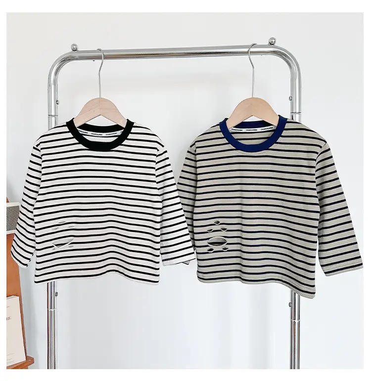 Nausicaa Boys Striped T-Shirt 2025 Autumn — feature 16