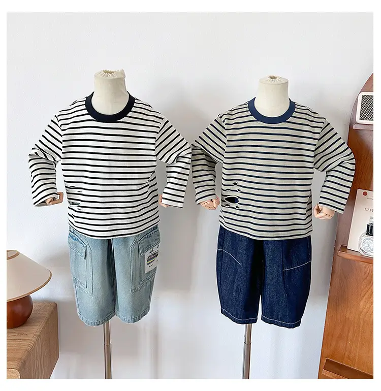 Nausicaa Boys Striped T-Shirt 2025 Autumn — feature 18