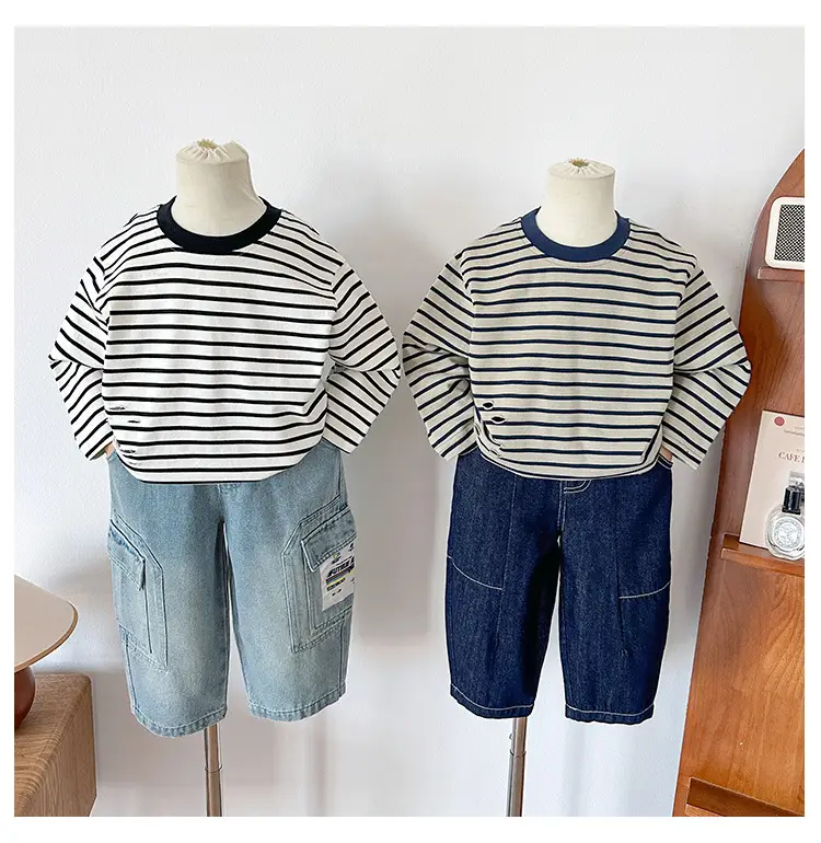 Nausicaa Boys Striped T-Shirt 2025 Autumn — feature 19