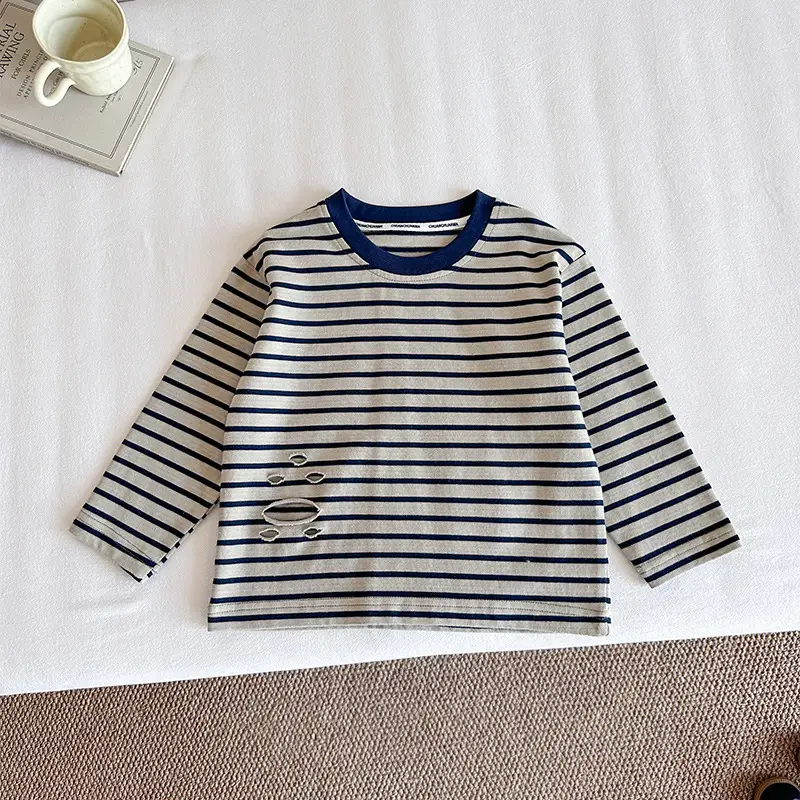 Nausicaa Boys Striped T-Shirt 2025 Autumn - Image 2