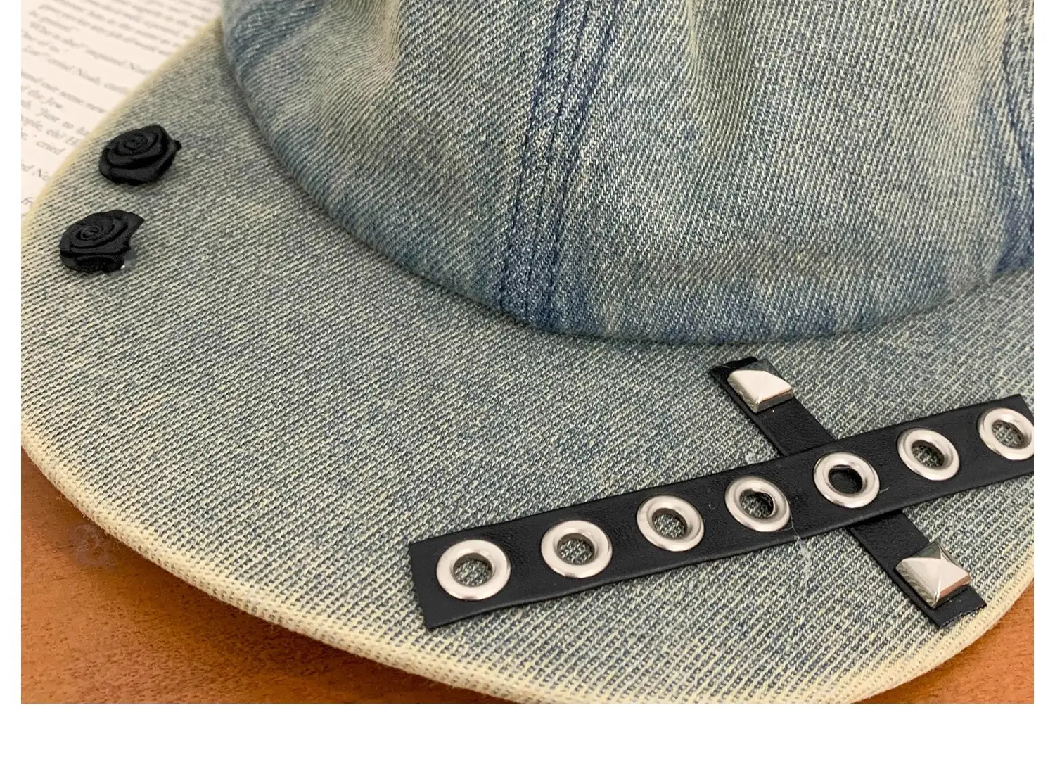 Women Cat Ear Wash Denim Baseball Cap Summer Niche — feature 11