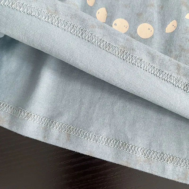 Boys Wash Ink Denim Shorts Short Sleeve Suit — feature 11