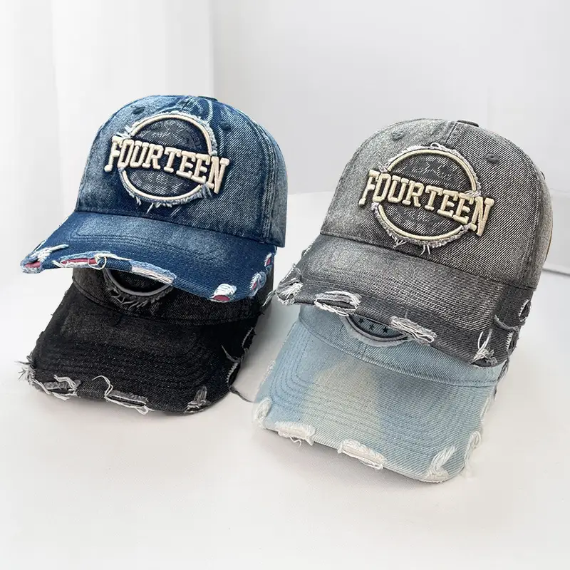 Retro Gray Baseball Cap with Sunshade & Embroidery for Women — feature 16