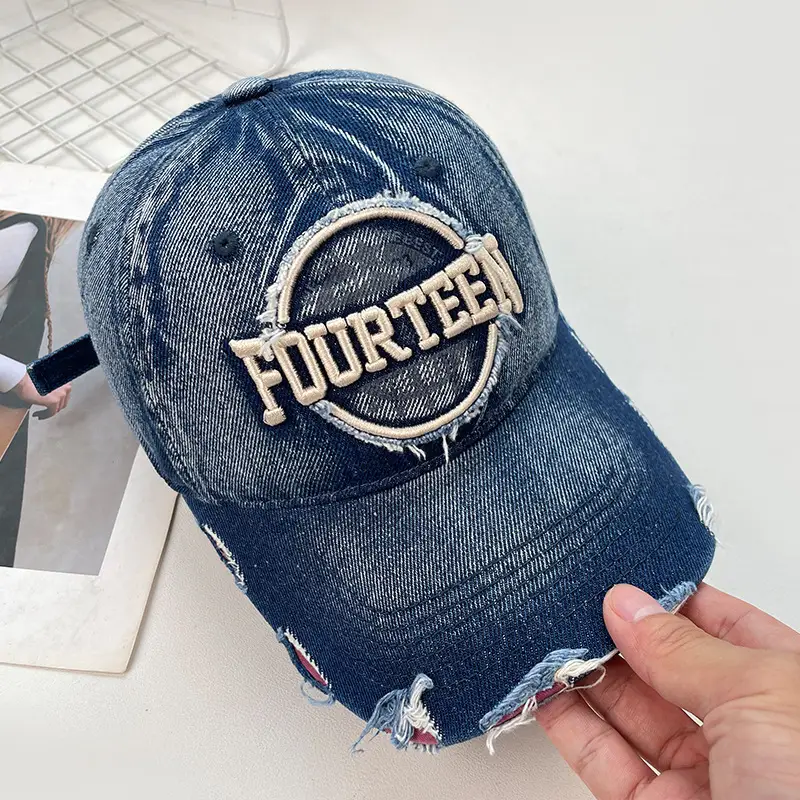 Retro Gray Baseball Cap with Sunshade & Embroidery for Women — feature 20
