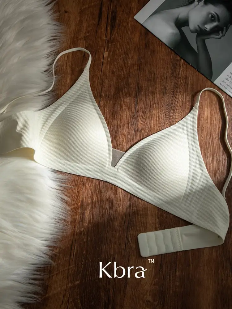French Deep V Triangle Cup Intimates for Girls Without Rims 2025 Hot Style Beautiful Back Seamless Push-Up Summer Thin Bra — feature 17