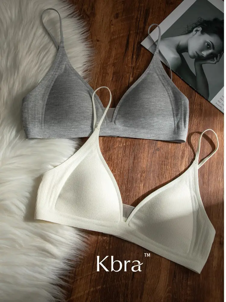 French Deep V Triangle Cup Intimates for Girls Without Rims 2025 Hot Style Beautiful Back Seamless Push-Up Summer Thin Bra — feature 9