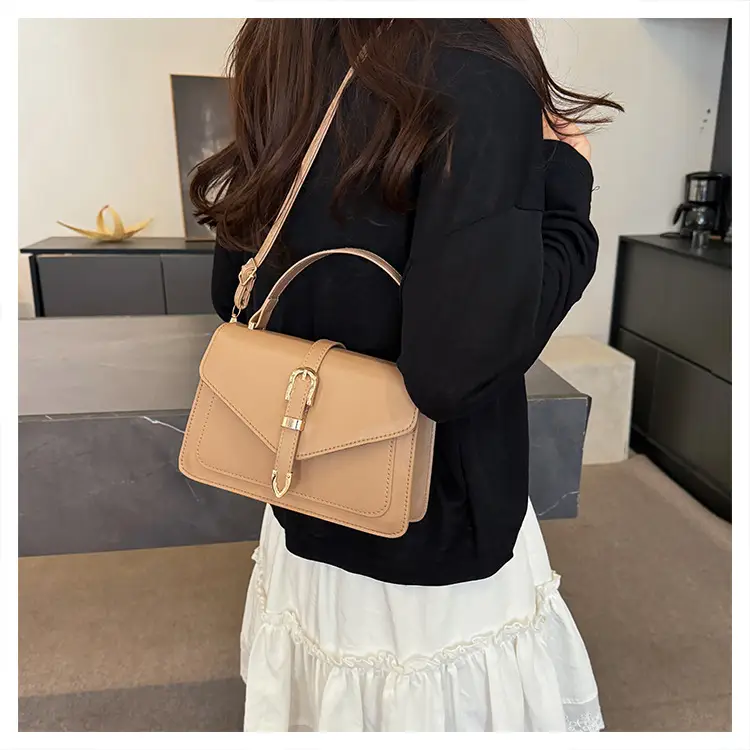 Women's Plaid Shoulder Crossbody Bag Brown White 2025 — feature 23