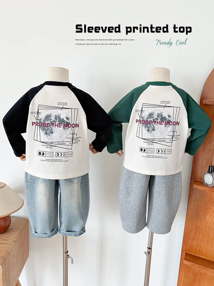 Nausicaa Boys Printed T-Shirt Grey White Letter Bottom 2025 - Image 3