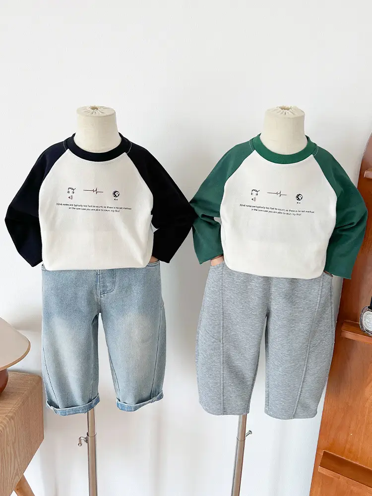 Nausicaa Boys Printed T-Shirt Grey White Letter Bottom 2025 - Image 4