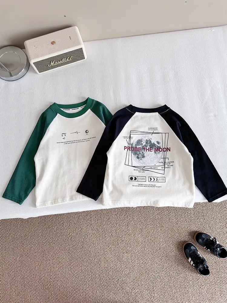 Nausicaa Boys Printed T-Shirt Grey White Letter Bottom 2025 - Image 5