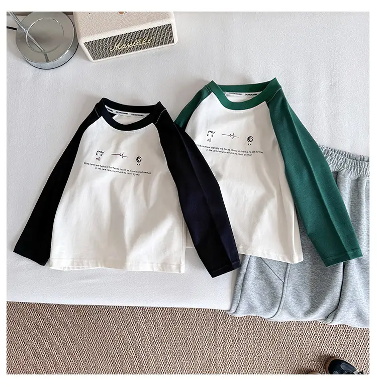 Nausicaa Boys Printed T-Shirt Grey White Letter Bottom 2025 — feature 12