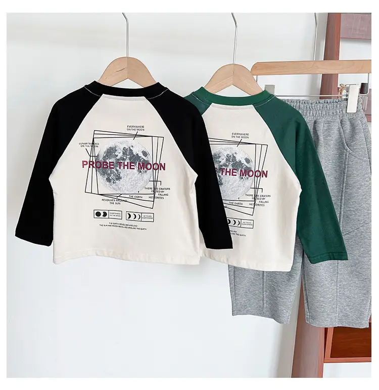 Nausicaa Boys Printed T-Shirt Grey White Letter Bottom 2025 — feature 16