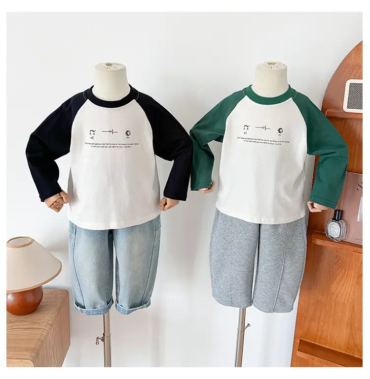 Nausicaa Boys Printed T-Shirt Grey White Letter Bottom 2025 — feature 18
