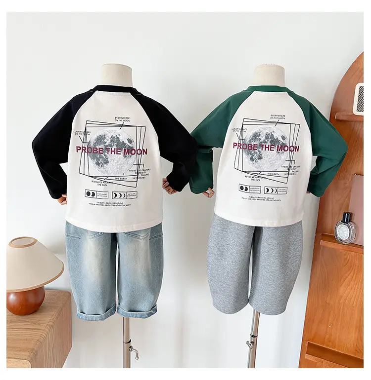 Nausicaa Boys Printed T-Shirt Grey White Letter Bottom 2025 — feature 19