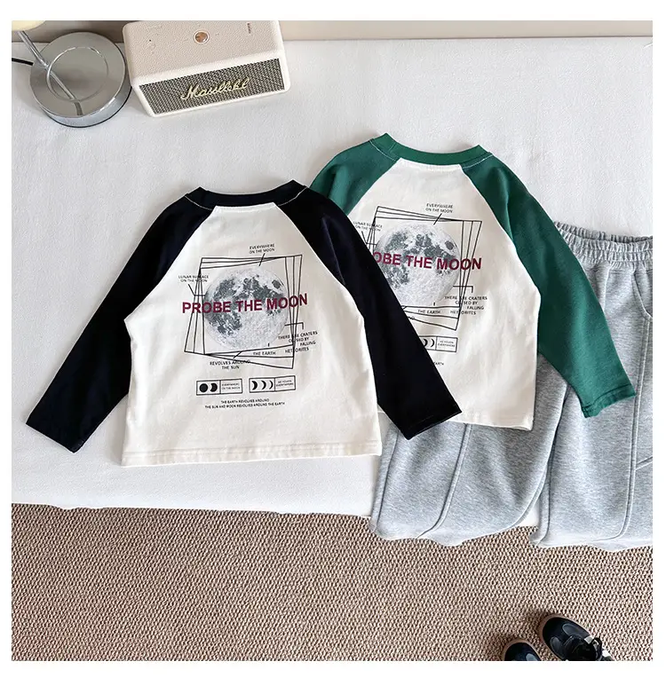 Nausicaa Boys Printed T-Shirt Grey White Letter Bottom 2025 — feature 9