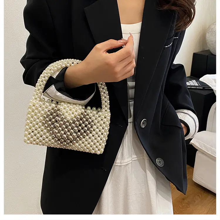 Handheld Pearl Beaded Bag for Women — feature 16