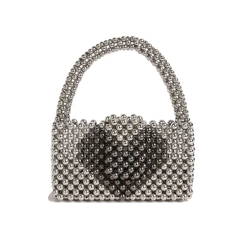 Handheld Pearl Beaded Bag for Women - Image 2