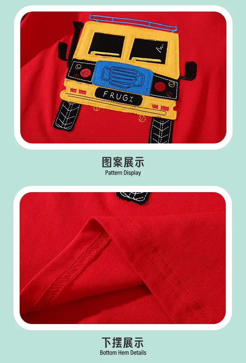 Red Cotton T-Shirt for Boys Long Sleeve 2025 — feature 8