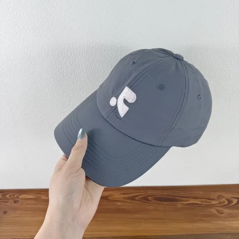 Women Baseball Cap Gray Letter Embroidered Summer Casual - Image 5