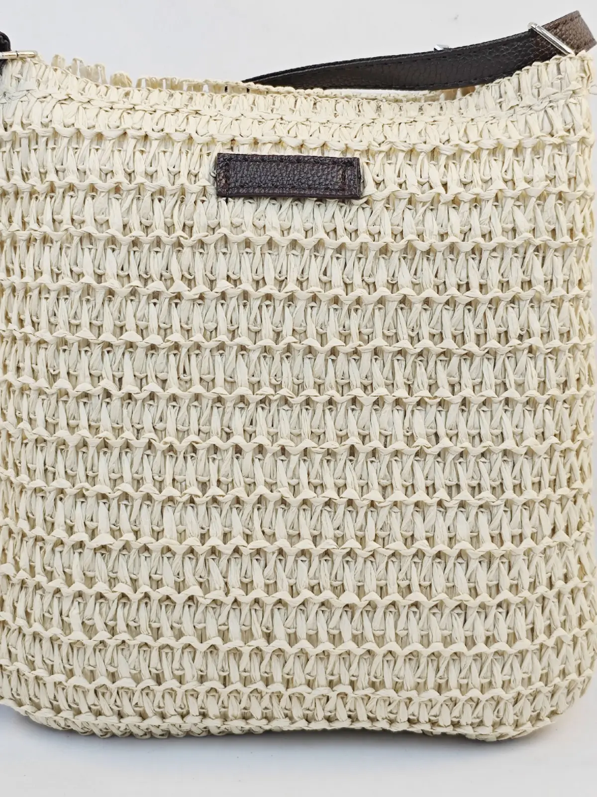 Hand-Woven Straw Crossbody Bag for Women - Image 6