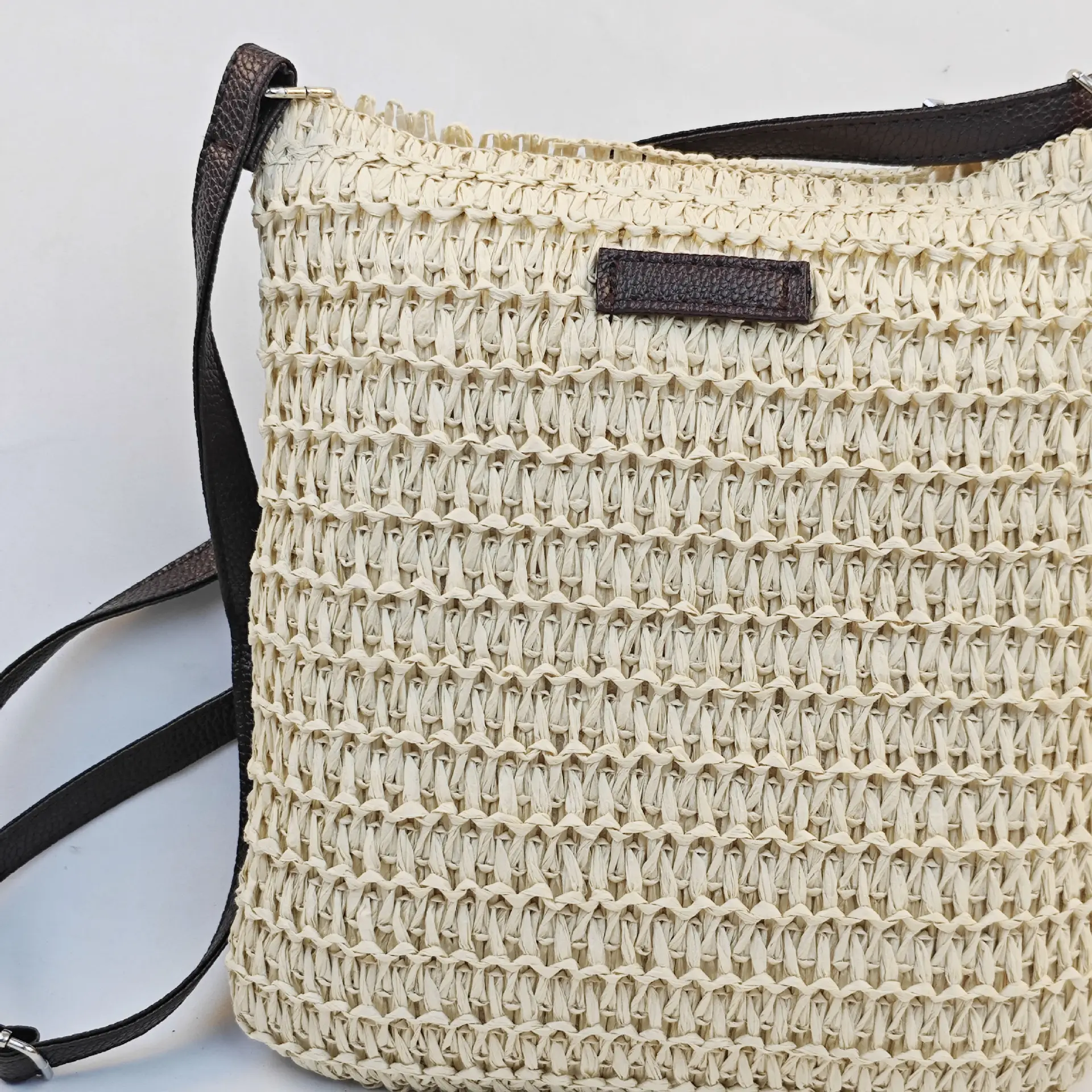 Hand-Woven Straw Crossbody Bag for Women — feature 9