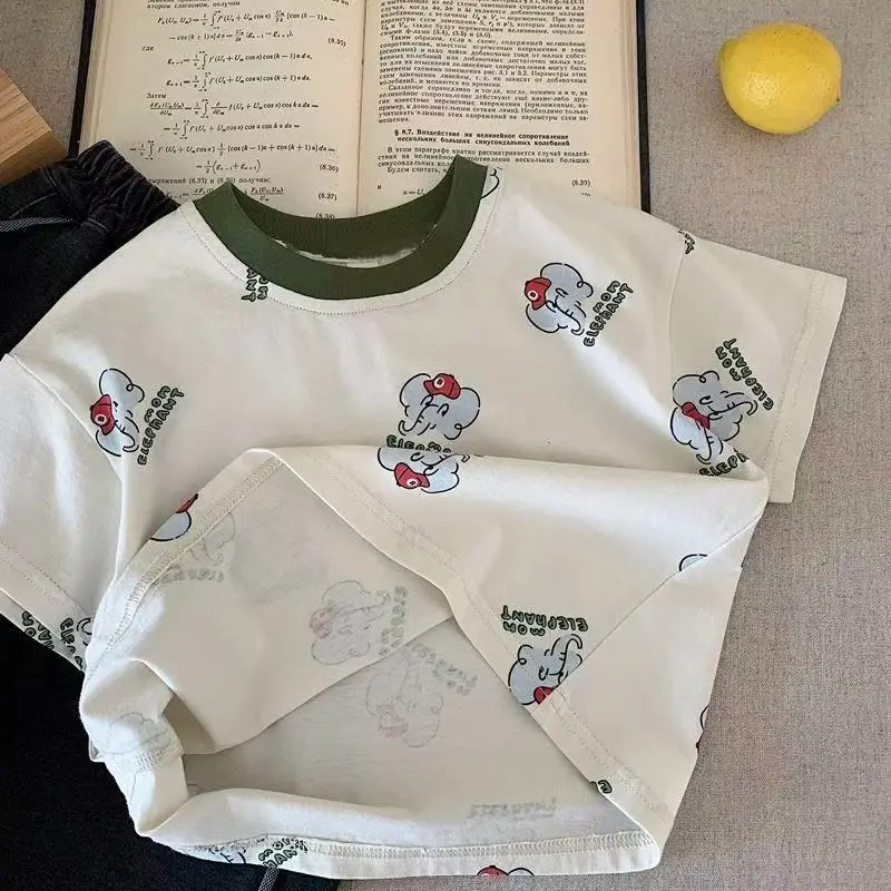 Kids Cotton T-Shirt with Cute Print Set — feature 3