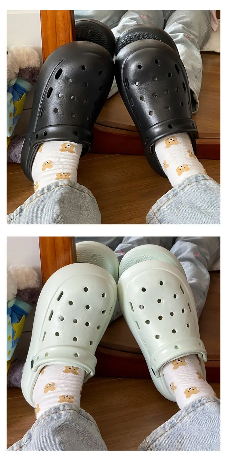 2026 New Model Solid Color Thickened Clogs for Women, Soft Closed-Toe Outdoor Slippers, Eva Home Sandals — feature 11