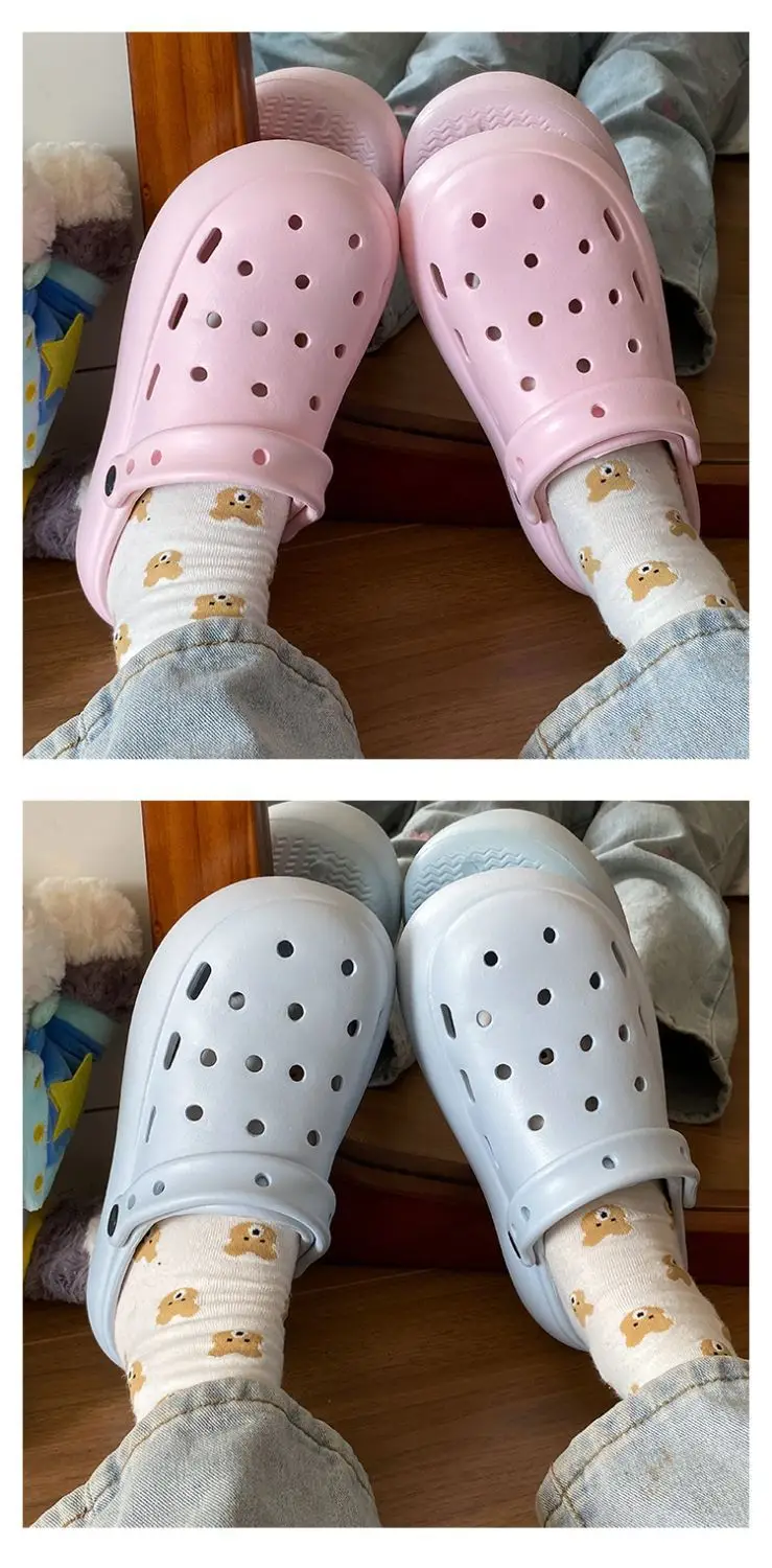 2026 New Model Solid Color Thickened Clogs for Women, Soft Closed-Toe Outdoor Slippers, Eva Home Sandals — feature 12