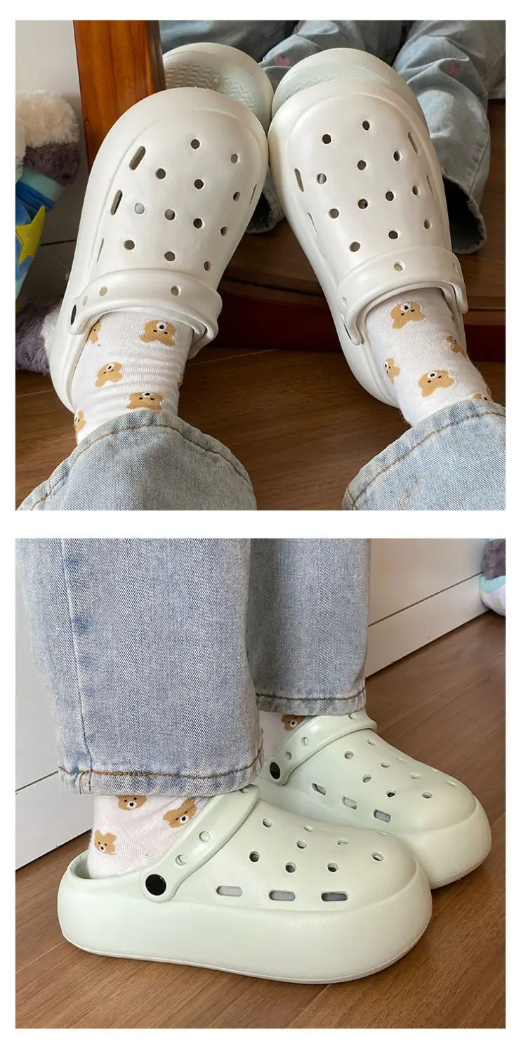 2026 New Model Solid Color Thickened Clogs for Women, Soft Closed-Toe Outdoor Slippers, Eva Home Sandals — feature 13